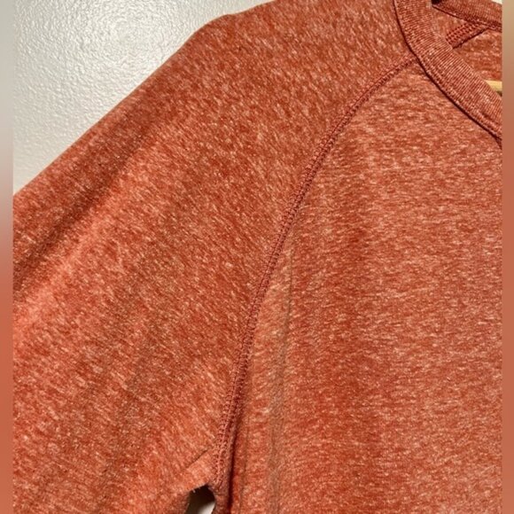 Gap Rust Heathered Long Sleeve Crewneck Pullover, Size Small - Picture 2 of 12